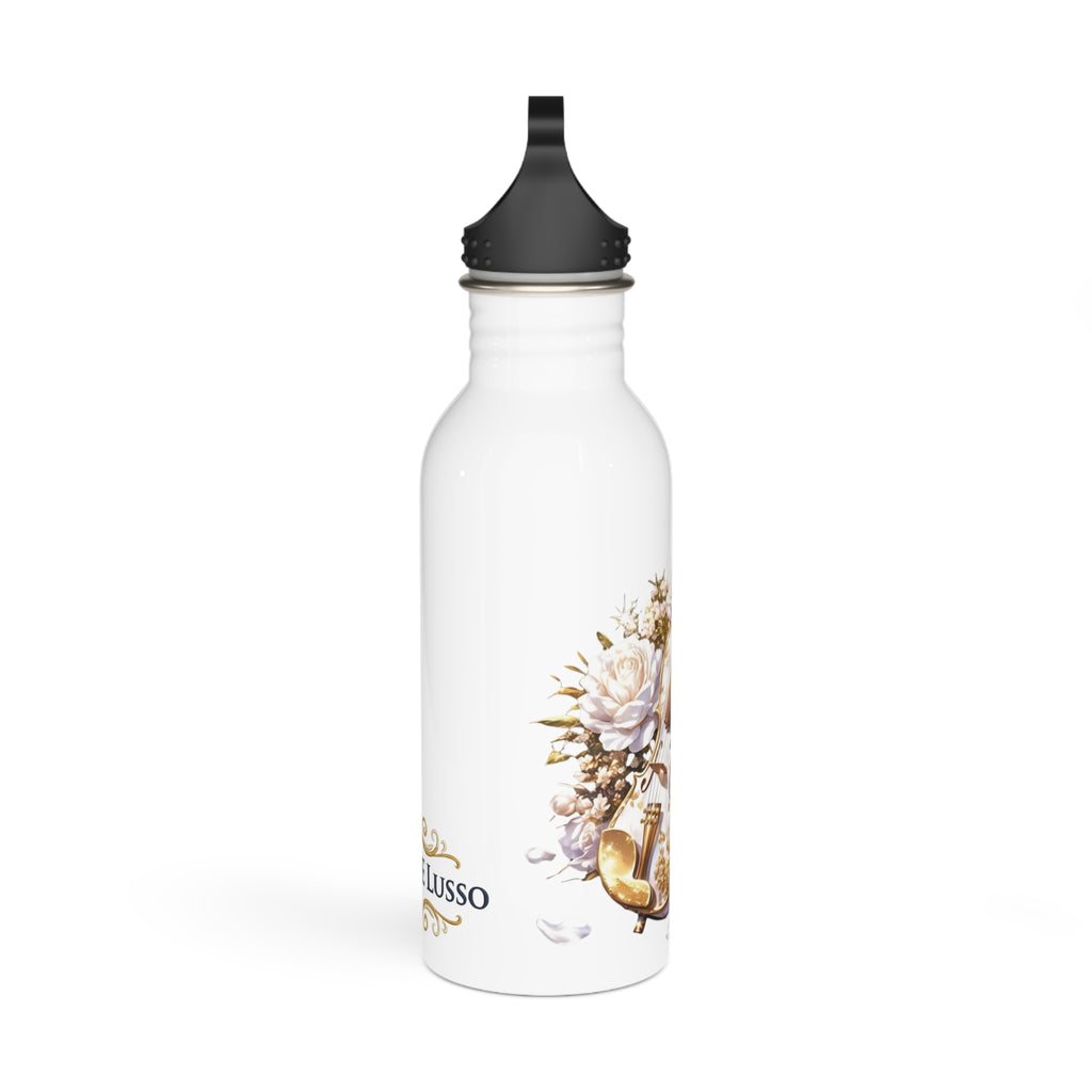 Violin Floral Stainless Steel Water Bottle